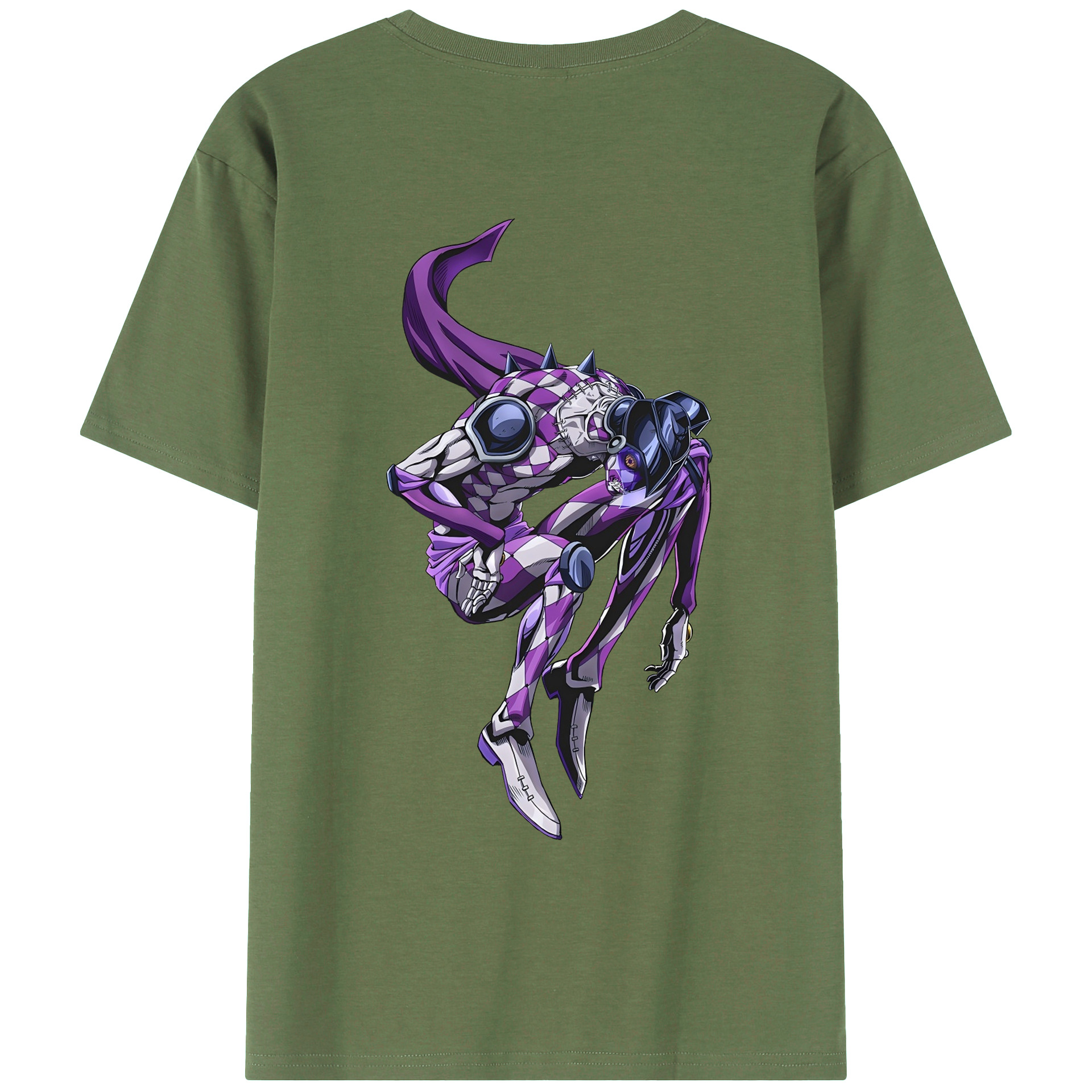 （画像用） ジョジョの奇妙な冒険 パンナコッタ?フー JoJo's Bizarre Adventure Pannacotta Fugo 綿100％ メンズ半袖Tシャツ（バックプリント） 通気性